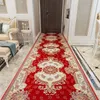 Ковры в европейском стиле роскошный коврик красный коридор бегун ковров ковер декор эль -лестница проход Жаккард