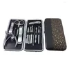 Nail Art Kits 12 Pcs Manicure Set Pedicure Clippers Scissors Grooming Kit In 1 Multifunctional Pocket