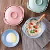 Bowls 1 Pcs Wheat Straw Instant Noodles With Lids Rice Soup Container Kitchen Drop Dowl Healthy Tableware