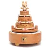 Decorative Figurines Creative Music Box Wooden Hand Cranked Ferris Wheel & Cake Shape Birthday Christmas Halloween Gifts