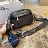 2022 2-piece mens crossbody bags designer camera shoulder bag fashion nylon black phone purses small size motorcycle cross body men women