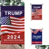 Banner Flags Trump 2024 Flag Make America Great Again Stati Uniti repubblicani Anti Biden Never Americas President Donald Funny Garden Campaig Dhxko