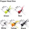 Baits Lures 20Pcs Floating Fly Jig Fishing bait Kit Casting Foam Flying Popper Jigs head hooks For Bass Walleye Trolling jigging Lure Tackle 230113