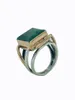 Bagues en grappe Baget Emerald Production manuelle authentique Design personnalisé Bague en argent 925