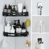 Hooks & Rails Mini Space Aluminum Metal Shower Frameless Glass Door Holder Bathroom Free Towel Hook Clothes Organizer Hanger Rack HoldHooks