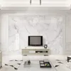 Papéis de parede Po papel de parede moderno simples murais de textura de mármore branco da sala de estar TV Sofá quarto de fundo decoração de parede de parede de luxo 3 dwallpapers wal