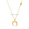 Pendant Necklaces Fashion Jewelry Simple Moon Necklace Star Chain Choker Drop Delivery Pendants Dhy8C