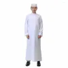 Ethnic Clothing 8 Color Islamic For Men Jubba Thobe Muslim Abaya Dubai Kaftan Prayer Robes Arab Eid Costume Man Clothes