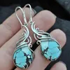 Dangle Earrings Vintage Colorful Stone Pendant Fashion Design Bag Shape Hanging For Women Simple Personality Eardrop Jewelry