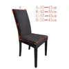 Housses de chaise Velvet Stretch Dining Cover Solid Color Spandex Plush Protector For Home Room