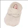 Battaniye bebek sıcak swaddling battaniye bebek arabası uykulu sleepsack footmuff kalın kundak sargı örgü zarf yenidoğan slee çantası dh0626 t03 dhzjc