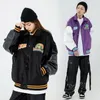 Men's Down Autumn&Winter Hip Hop Jacket Women Casual Loose Letter Embroidery Baseball Uniform Women's Coat Couple Streetwear