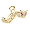 Clamps Length 11.2 Cm Hollow Out Pearl Model Hair Women Gold Alloy Large Animal Scrunchies Hairpins European Female Headdress Ponyta Dh5Ah