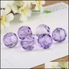 Glass 6Mm Ball Faceted Crystal Spacer Austria Section Beads Loose Round For Jewelry Making 17Colors Drop Delivery Dhfpq