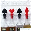 Bar Tools 4 Styles Poker Bottle Stopper Caps Familie Preservaat Wijn voedsel Kwaliteit Sile Flessen Creatief ontwerp Veilig Drop Delivery Hom Otqle