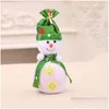 Julekorationer Apple Bag Snowman Gift Ornaments Pendant Drop Delivery Home Garden Festive Party Supplies DHSA2