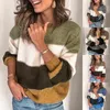 Frauen Pullover Dicke Trendy Dame Übergroßen Warme Gestrickte Gestreifte Pullover Plus Größe Winter Oansatz Für Party