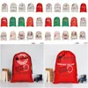 Christmas Decorations Gift Bag Xmas Santa Claus Sack Dstring Canvas Packing Storage Fo New Year Gifts Drop Delivery Home Garden Fest Dhg78