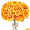 Decorative Flowers Wreaths Silk Artificial Hydrangea 54 Petals Hydrangeas With Stem Flower Arrangement Table Decor Wedding Home De Otytl