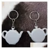 Party Favor Love Is Brewing Teapot Plastic Measuring Tape Keychain Portable Mini Key Chain Wedding Christmas Gift Favors Za1221 Dr5665026