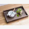 Płyty 1 kawałek retro drewniana paleta prostokątne tacki do przechowywania El deser obiadowy herbatę