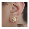 Stud Fashion Jewelry Womens Vintage Leaves Boucles d'oreilles Lady Drop Delivery Dhqih