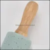 K￶ksredskap Halloween tr￤handtag sn￶flinga Sile Rolling Pin Christmas Flour Stick Roll Dumpling Skin Artifact Baking Tool Dr DH9RM