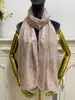 women's long scarf scarves 100% silk material Shiny fashion pint letters pattern size 190cm- 55cm