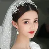 Bruiloft haar sieraden luxe kristallen sneeuwvlokband bloemen bruids tiara's barokke kroon optocht diadeem hoofdband accessoires 230112