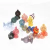 Narguilés 25mm OD Coloré Fumer Verre Bulle Carb Caps Pour Plat Top Quartz Banger Ongles Silicone Dab Nectar Tuyaux D'eau Bongs Pipe Rigs