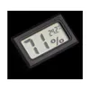 Household Thermometers Mini Digital Lcd Embedded Hygrometers Temperature Humidity Meter Indoor Thermometer Black White Sn1074 Drop D Dh45G