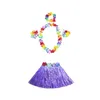 Ghirlande Di Fiori Decorativi 30 Set 30 Cm Gonna Di Erba Hawaiana Aggiungi 4 Pezzi Set Lei Per Bambino Luau Costume Party Beach Flo Dh6Ze