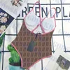 Merklogo badkleding sling een stuk zwempakbrief bedrukte bikini met padde zomer dames badpak