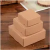 Party Favor 9.5X9.5X3.5Cm Kraft Paper Cardboard Package Box Gift Packaging Soap Jewlery Packing Candy Boxes Za4518 Drop Delivery Hom Dh9Ql