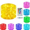 Strings 5/10M 16 Color Changing Led Rope Light With Remote Outdoor Tube Strip Fairy Waterproof Christmas Party Garland