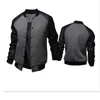 Men's Autumn Jackets Winter Slim Collar Casual Jackets Blouse Tops Cotton PU Leather Patchwork Male Casual Jacket Coat