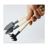 Spade Shovel 3pcs/Set Kids Mini Compact Plant Garden Hand Wood набор инструментов для инструментов для садовника для доставки садовника Домашние инструменты DHTPR