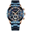 Relógios de pulso Curren Fashion Watches com aço inoxidável Top da marca de luxo de luxo cronógrafo quartzo assistir homens relógio masculino 230113