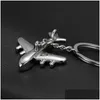 Party Favor Creative Mini Air Avion Alliage Métallique Porte-clés Porte-clés Noël Anniversaire Cadeau De Mariage Pendentif 3D Za4533 Drop Delivery Ho Dh89V