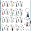 المعلقات acrylic keychain key rings البلاستيك diy 24piece مجموعة mticolors المحمولة الهدية الإبداعية الشفافة جولة V2 تسليم المنزل dht8y