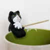 Tea Strainers Wood Carving Cat Bag Hanging Fishing Panda Filter Creative Hand carved Hand painted Cup Rim 230113