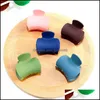 Clamps Acrylic Clamp Frosting Solid Color Mini Claw Clip 3.2X2.2X2.6Cm Simple Hair Jewelry 0 53Qm Q2 Drop Delivery Hairjewelry Dhnom