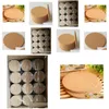 Mats Pads 500pcs Classic Round Plain Cork Coasters bebem idéias de tapete de vinho para casamento e entrega de presente entrega de garden home jardim kitch dhhtc