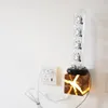 Lampy ścienne nordyckie drewniane lampy crack est kreatywna lampa projektantowa LED Dekoracyjne sypialnia Sconce do oświetlenia schodów w korytarzu