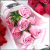 Dekoracyjne kwiaty wieńce Kreatywne 7 małych bukietów kwiatów róży Mydło na wesele walentynki Matki Nauczyciele Prezent OTFPH