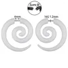 Saplama küpeler 2pcs Akrilik sahte dolandırıcı sedye fişleri tünel sahte kulak konik ölçerler spiral piercing genişletici gövde mücevher 16g