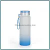 Waterflessen sublimatie fles 500 ml matglasgradi￫nt blanco tumbler zee rrb12824 drop levering home tuin keuken dineren ba otlyj