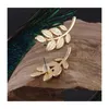 Stud Fashion Jewelry Womens Vintage Leaves Boucles d'oreilles Lady Drop Delivery Dhqih