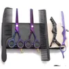 Sets Kits Scissors de corte de cabelo Terde -rachadura tesouras barbeiro