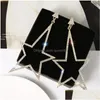 Dangle Chandelier Fashion Jewelry S925 Sier Post Earrings Exaggerated Big Rhinstone Star Stud Drop Delivery Dhah0